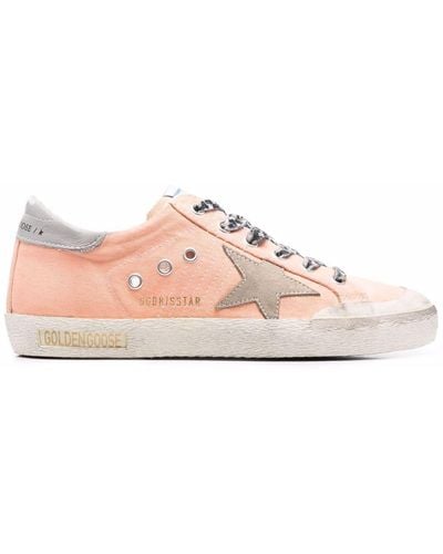Golden Goose Star-patch Lace-up Sneakers - Pink