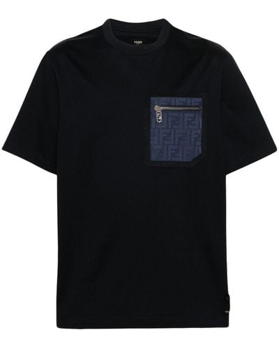 Fendi Crew-neck Cotton T-shirt - Black