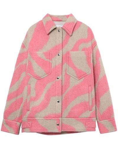 IRO Edwina Zebra-pattern Jacket - Pink