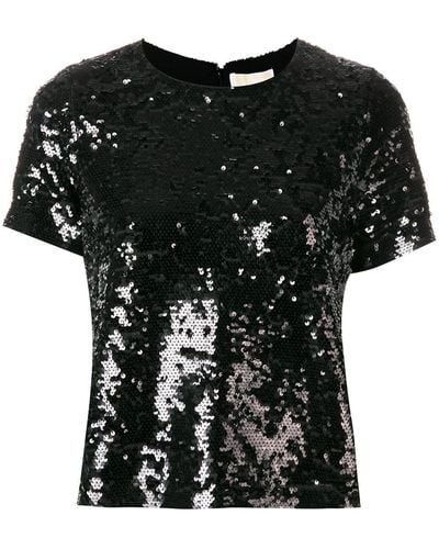 MICHAEL Michael Kors Sequin T Shirt - Black