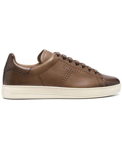 Tom Ford Lace-up Low-top Sneakers - Brown