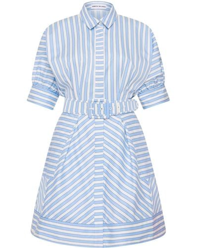 Rebecca Vallance Ava Stripe-print Shirtdress - Blue