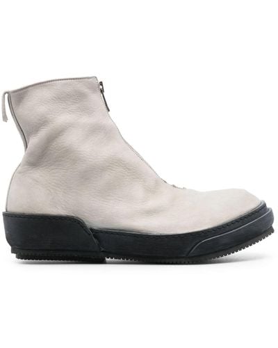 Guidi Round-toe Zip-up Boots - Gray