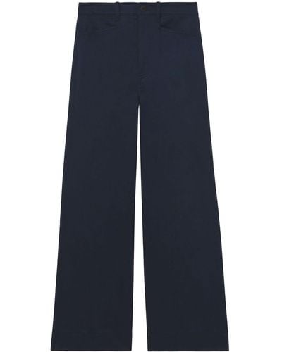 Proenza Schouler Pantalon ample à coupe courte - Bleu