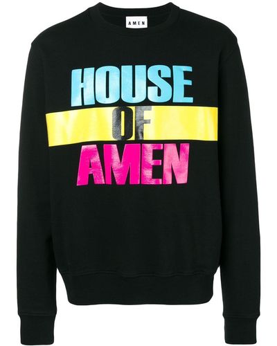 Amen House Of Print Sweatshirt - Black