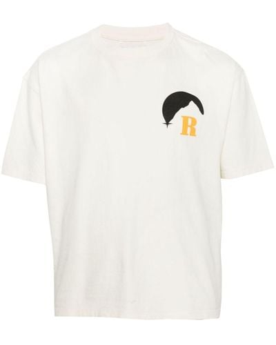 Rhude T-shirt à imprimé Moonlight - Blanc