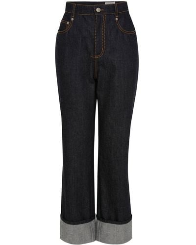 Alexander McQueen Cropped Jeans - Zwart