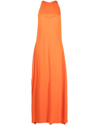 Lanvin Maxi-jurk Met Ruches - Oranje