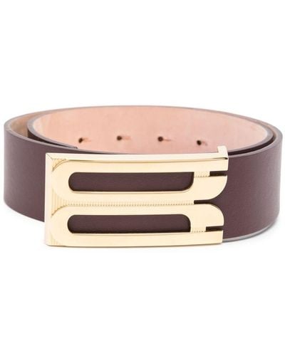 Victoria Beckham Jumbo Frame Leather Belt - Pink