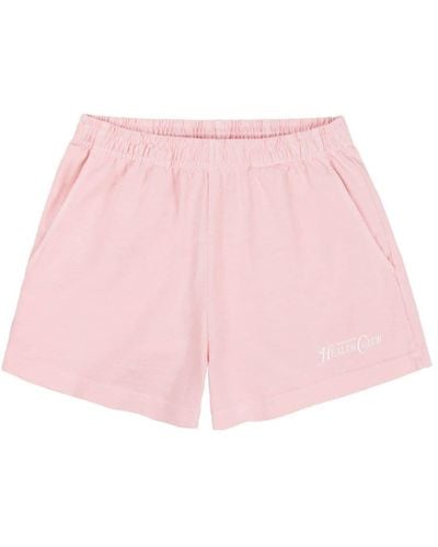 Sporty & Rich Rizzoli Cotton Mini Shorts - Pink