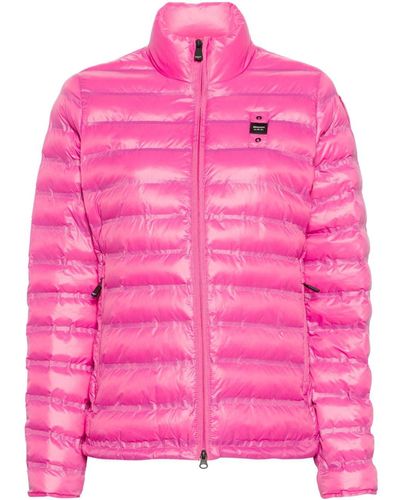 Blauer Camila Logo-patch Puffer Jacket - Pink