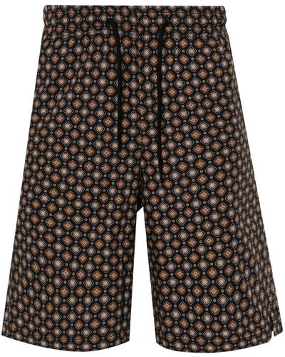 A.P.C. Viincento Shorts Met Geometrische Patroon - Zwart