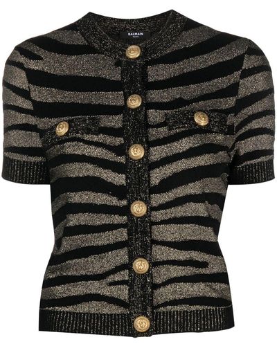 Balmain Cardigan à boutons décoratifs - Noir