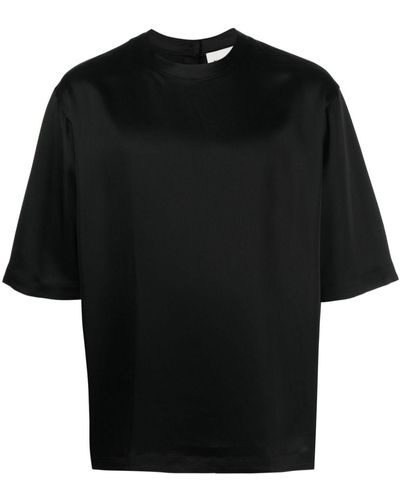 Nanushka Camiseta con cuello redondo - Negro
