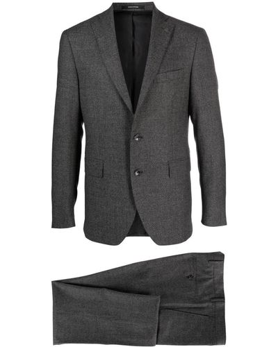 Tagliatore Notched-lapel Single-breasted Suit - Grey