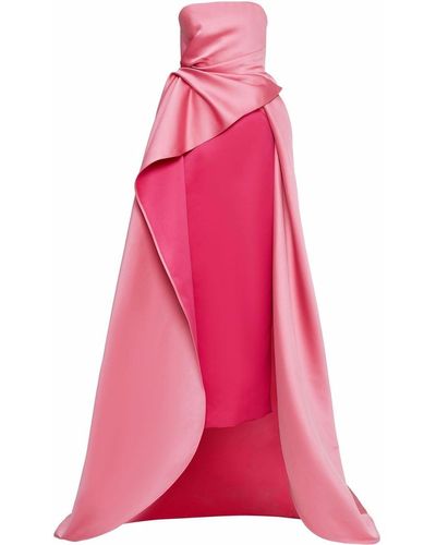Carolina Herrera Robe asymétrique à design superposé - Rose