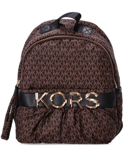 Michael Kors Mochila con placa del logo - Marrón