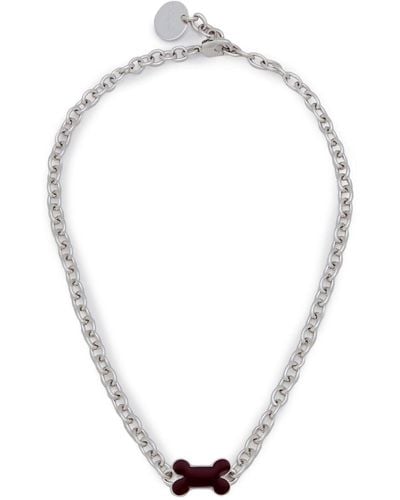 Marni Charm-detail Chain-link Necklace - White