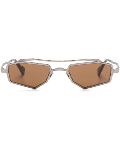 Kuboraum Z23 Geometric-frame Sunglasses - Natural