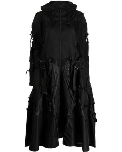 Junya Watanabe Panelled-design Zip-up Coat - Black