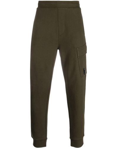 C.P. Company Diagonal Raised Fleece Sweatpants - Green