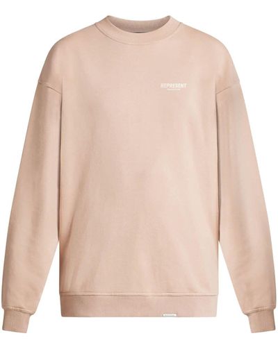 Represent Owners Club Cotton Sweatshirt - Natural