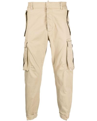DSquared² Drop-crotch Cropped Cargo Pants - Natural