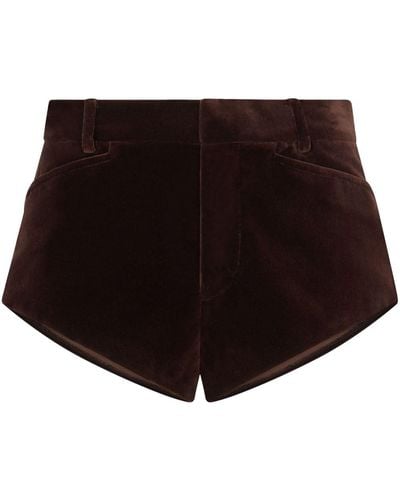 Tom Ford Velvet Short Shorts - Black