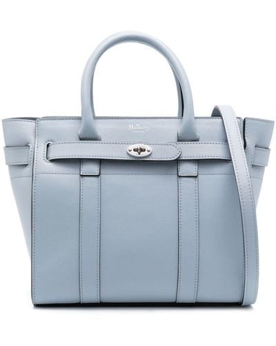 Mulberry Mini Bayswater Zipped Tote Bag - Blue
