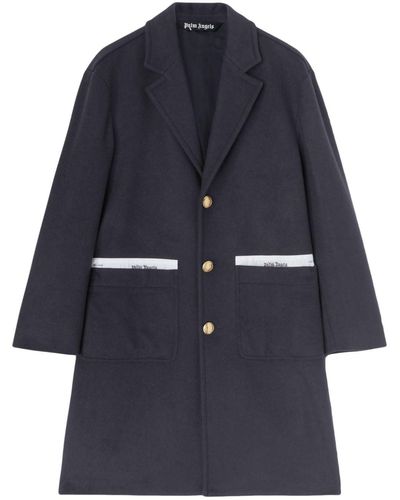 Palm Angels Sartorial-tape camouflage-print coat - Brown