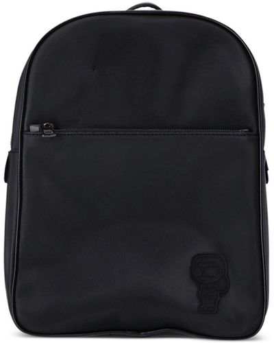 Karl Lagerfeld Logo-appliqué Backpack - Black