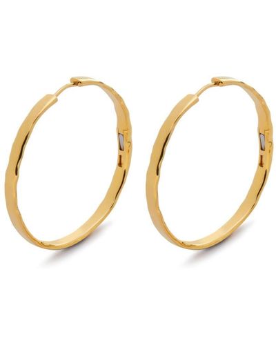 Monica Vinader Largesiren Muse Wave Hoop Earrings - Metallic