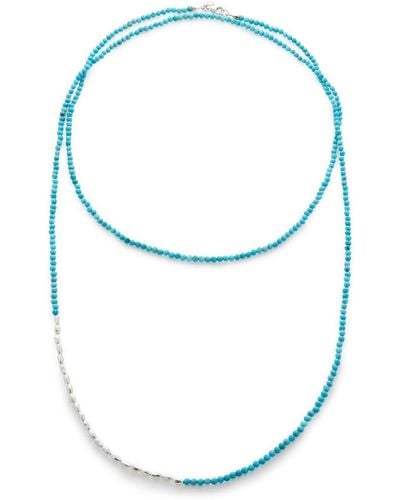 Monica Vinader Mini Nugget Gemstone Beaded Necklace - Metallic