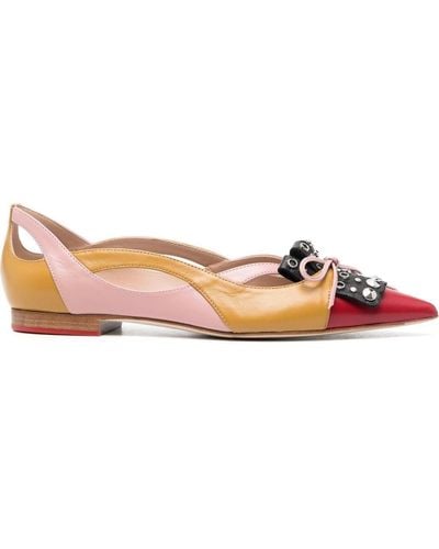 SCAROSSO Candy Leather Pumps - Pink