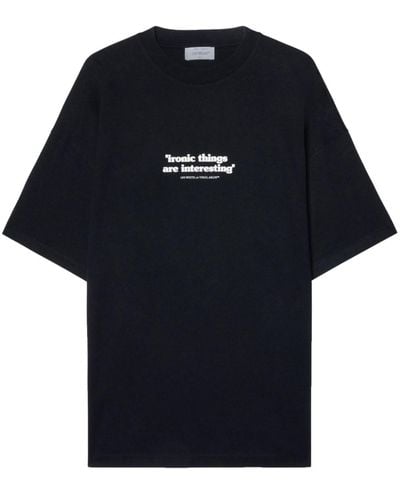 Off-White c/o Virgil Abloh T-shirt Met Tekst - Blauw