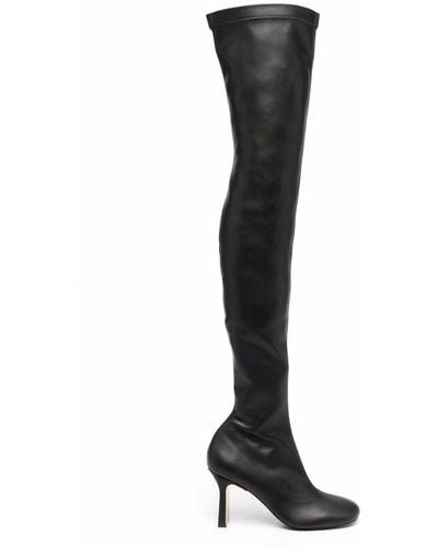 Stella McCartney Botas por la rodilla con tacón de 75mm - Negro