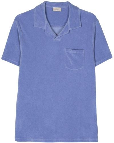 Altea Towelling-finish Polo Shirt - Blue