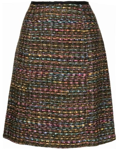 Paul Smith Tweed A-line Skirt - Multicolour