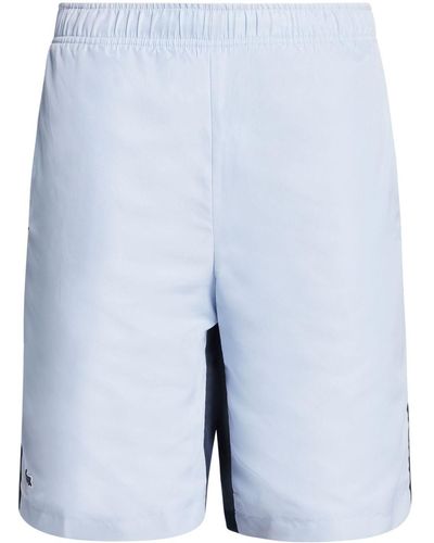 Lacoste Logo-stripe Elasticated Shorts - Blue