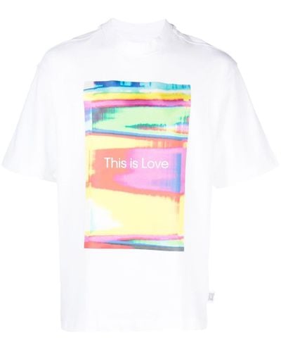 Calvin Klein T-Shirt mit grafischem Print - Weiß