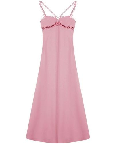 Jonathan Simkhai Midi-jurk Met Ringdetail - Roze