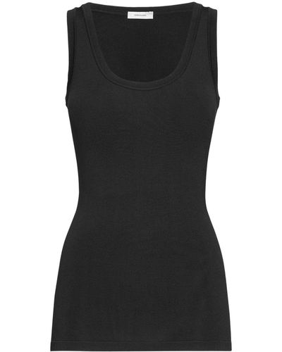 Ferragamo U-neck Cashmere-blend Vest - Black