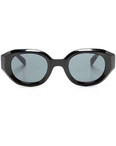 Emporio Armani Oval-frame Sunglasses - Black