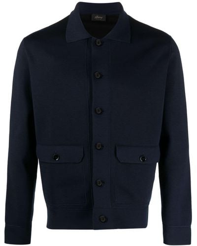 Brioni Long-sleeve Knitted Shirt - Blue