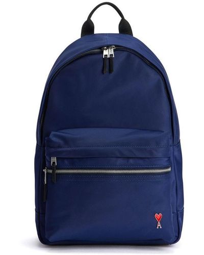 Ami Paris Ami De Coeur Zip-fastening Backpack - Blue