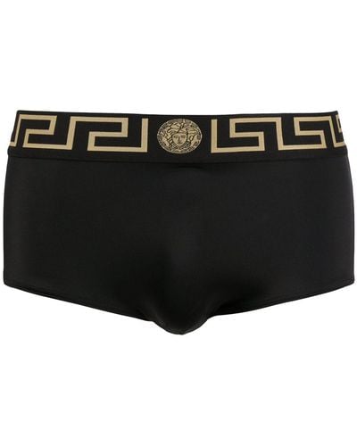 Versace Greca Print Swimming Shorts - Black
