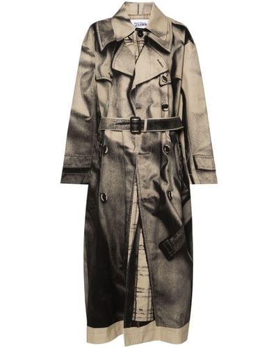 Jean Paul Gaultier Trompe l'oeil-print trench coat - Neutre