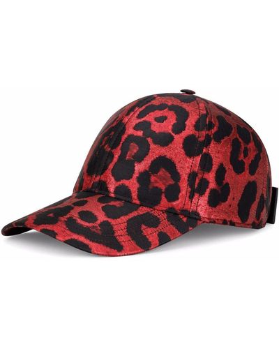 Dolce & Gabbana Leopard Print Baseball Cap - Red