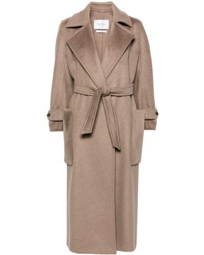 Max Mara Double-breasted Cashmere Coat - Natural