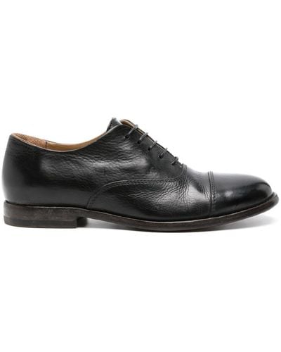 Moma Panelled Leather Oxford Shoes - Black